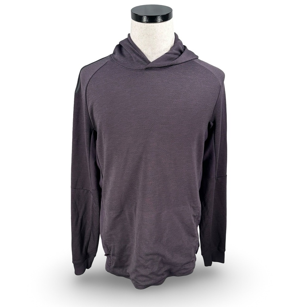Lululemon Textured Tech Hoodie Mens Medium Dark Purple Gray Pullover M3CG4S